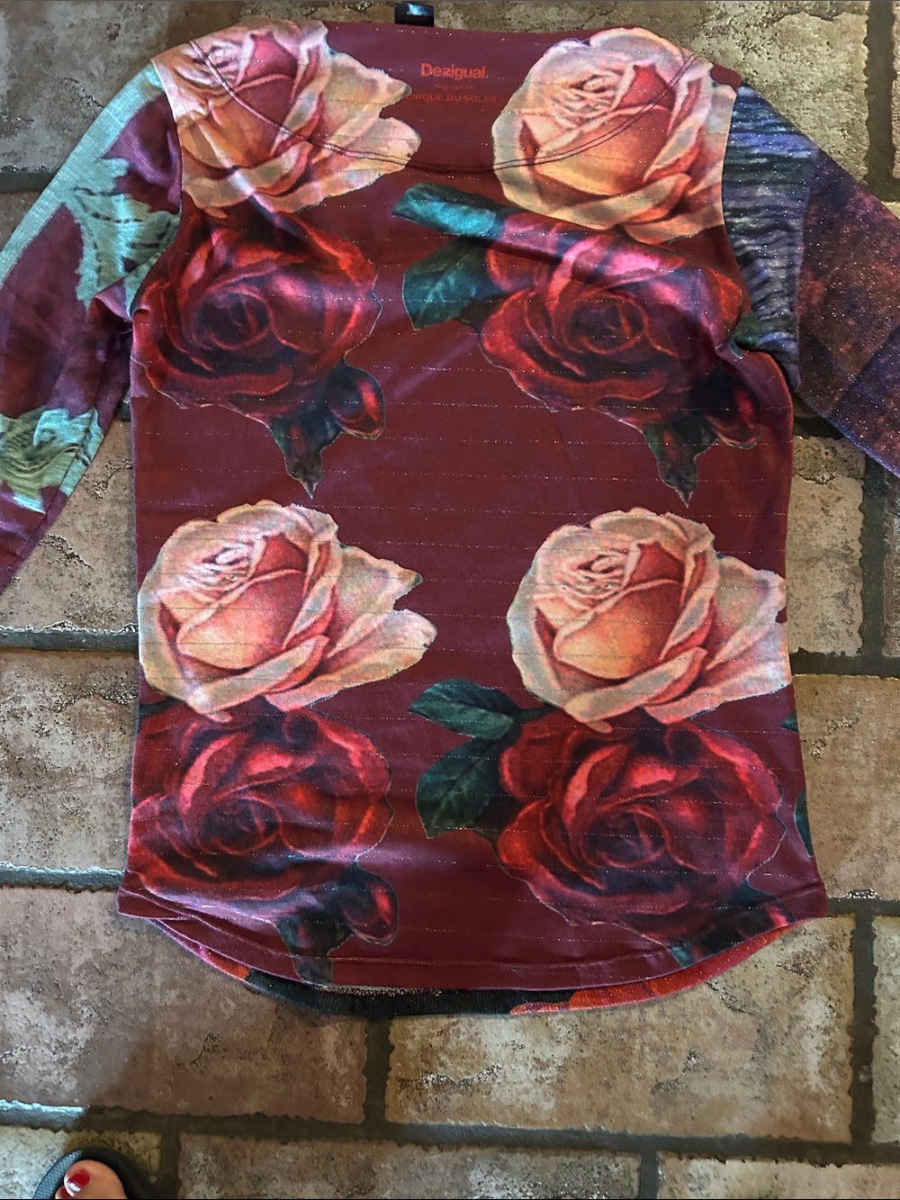 Desigual Multicolor Floral Face Print Long-Sleeve Top - Picture 6 of 6